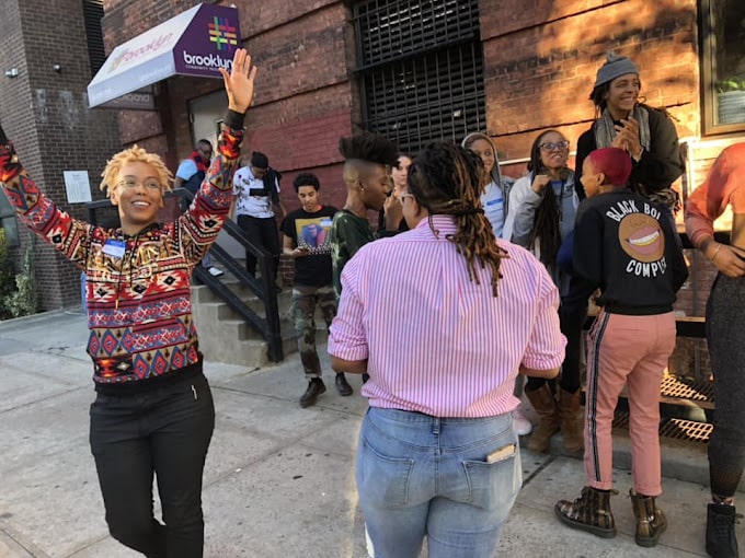 Best Places To Meet Trans In New York 4 trans people in front local pride center in New York